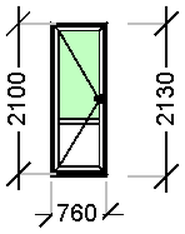 Alt W62:Окно распашное, Alt W62, Giesse, 660х750, Коричневый 8017, Коричневый 8017