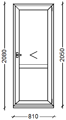 ПластКом СТАНДАРТ: Окно, Ivaper 62 мм, Maco, 2050х810, Белый, Белый