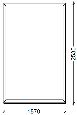 IVAPER 70 класс В: Окно, Ivaper 70 мм (В), Без фурнитуры, 2500х1570, Белый, Белый