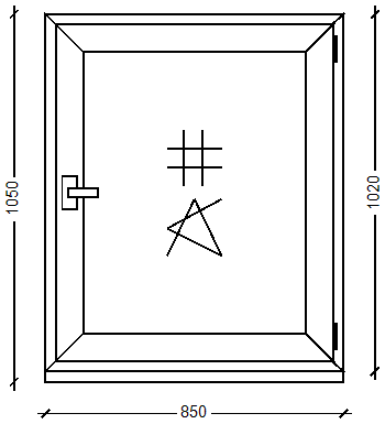 IVAPER 70 класс В: Окно, Ivaper 70 мм (В), Roto NX, 1020х850, Белый, Белый